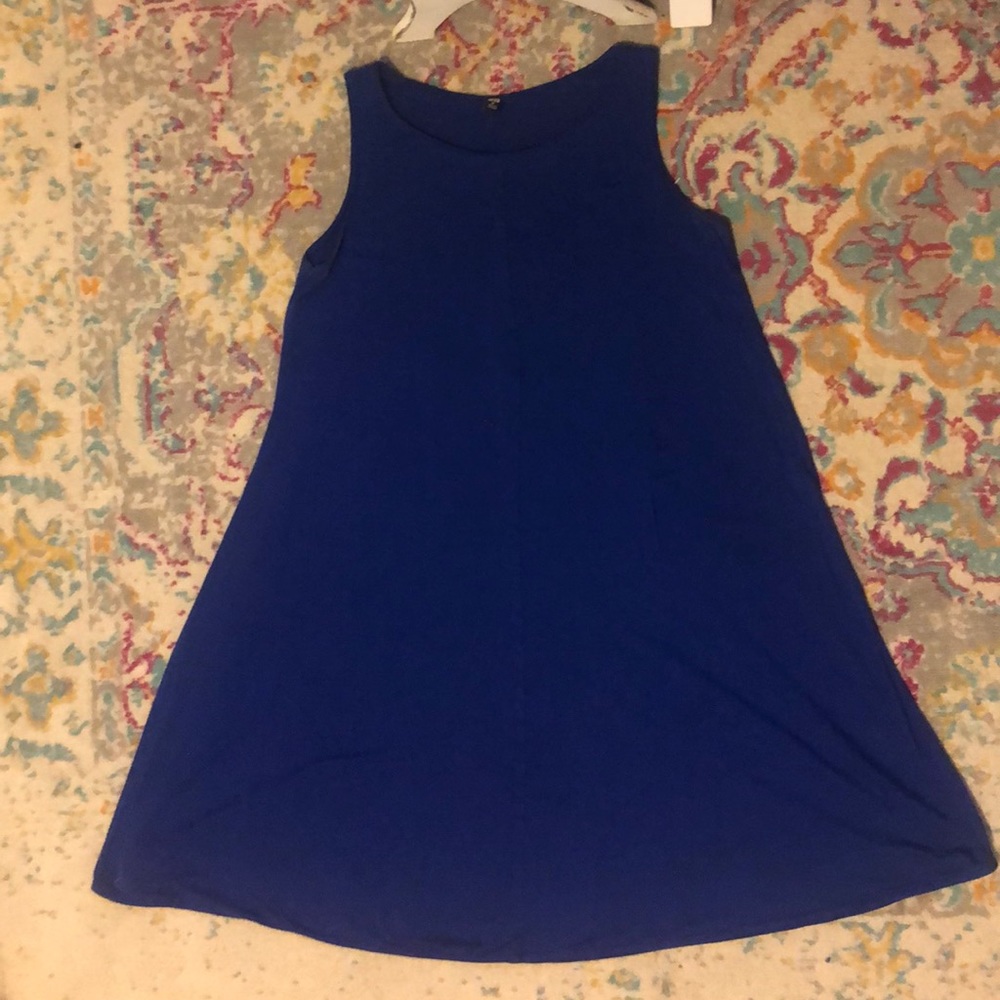 Bright Blue A-line Knit Dress